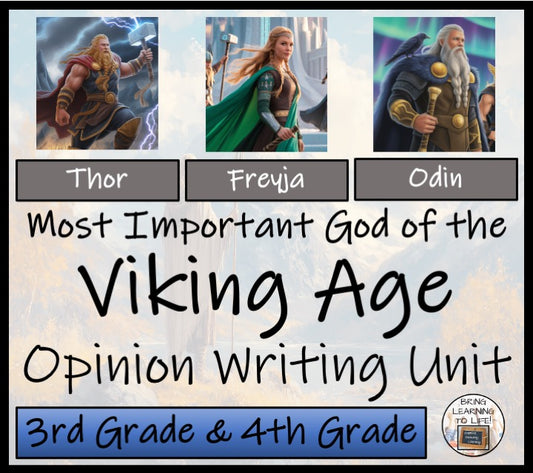 Most Important Viking God Opinion Writing Unit | 3rd Grade & 4th Grade