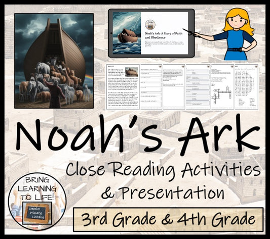 Noah's Ark Bible Story Close Reading Activities | 3rd Grade & 4th Grade