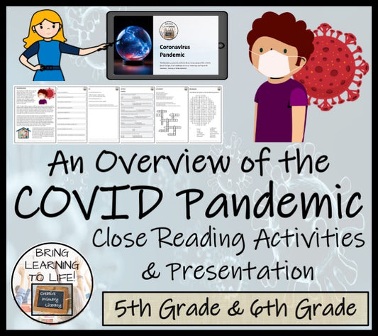 Coronavirus Pandemic Close Reading Comprehension Activities | 5th & 6th Grade