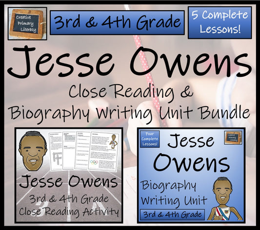 Jesse Owens Close Reading & Biography Bundle | 3rd Grade & 4th Grade