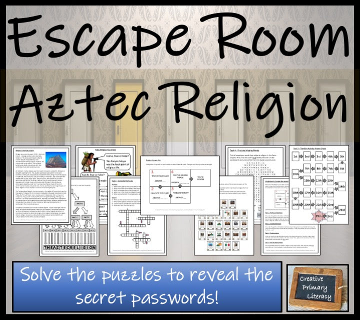 Religion in the Aztec Empire Escape Room Activity