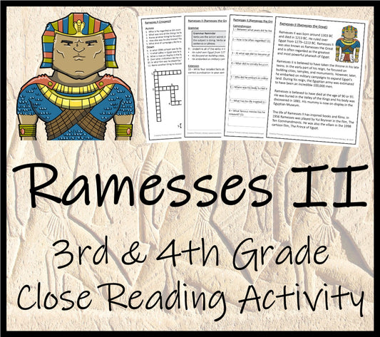Ramesses II Close Reading Comprehension Activity | 3rd Grade & 4th Grade