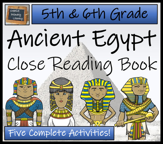 Ancient Egypt Close Reading Comprehension Activity Book | 5th & 6th Grade
