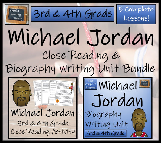 Michael Jordan Close Reading & Biography Bundle | 3rd Grade & 4th Grade