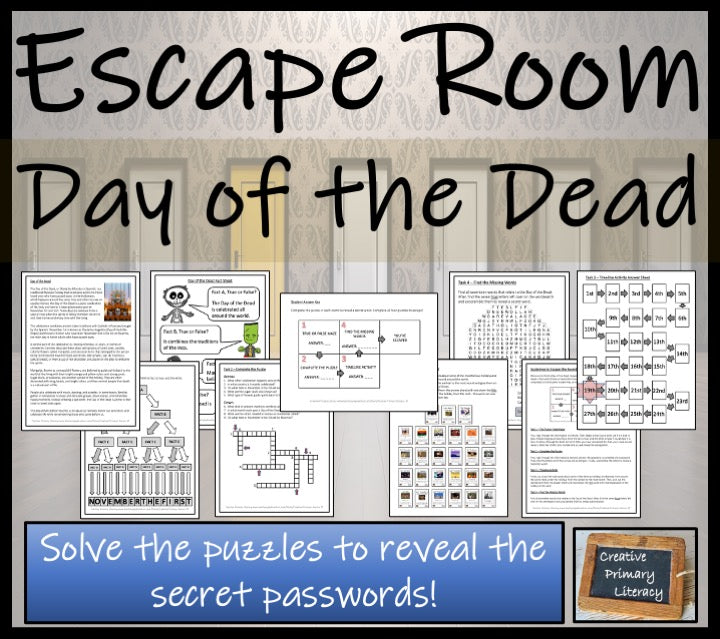 Day of the Dead Escape Room Activity | Reading Comprehension Game 5th–6th Grade