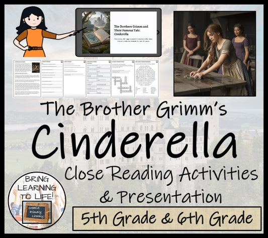 Brothers Grimm's Cinderella Reading Comprehension | 5th Grade & 6th Grade
