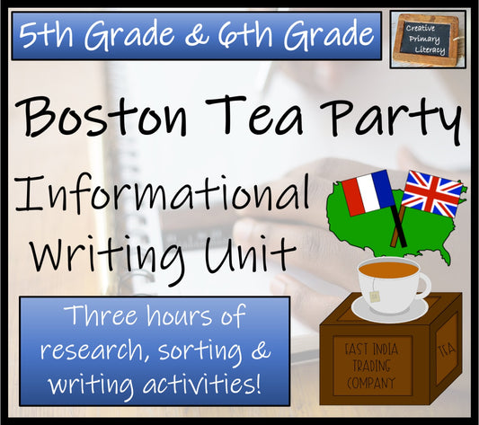 Boston Tea Party Informational Writing Activity | 5th Grade & 6th Grade
