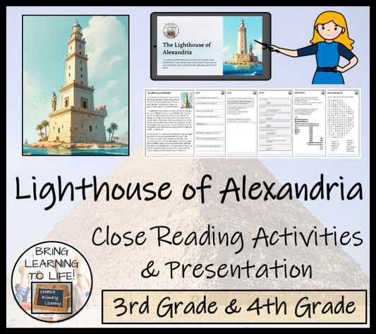 Lighthouse of Alexandria Close Reading Activities | 3rd Grade & 4th Grade