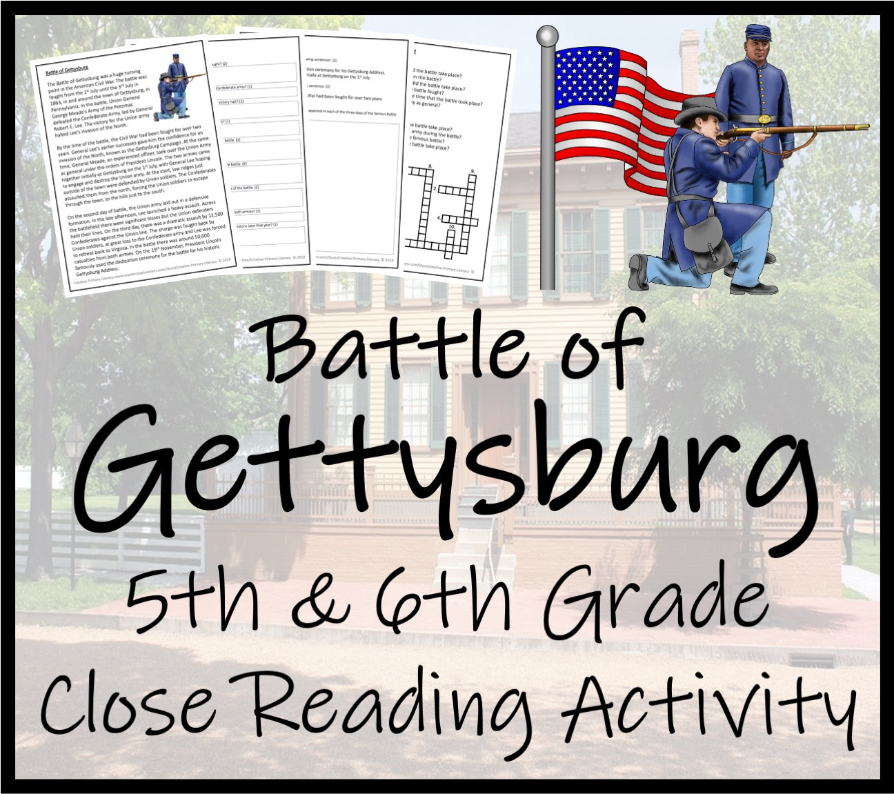 Battle of Gettysburg Close Reading Comprehension Activity | 5th & 6th ...