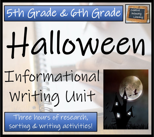 Halloween Informational Writing Unit | 5th Grade & 6th Grade
