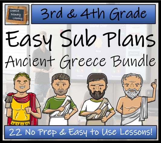 Emergency Sub Plans | Ancient Greece Bundle | 3rd Grade & 4th Grade