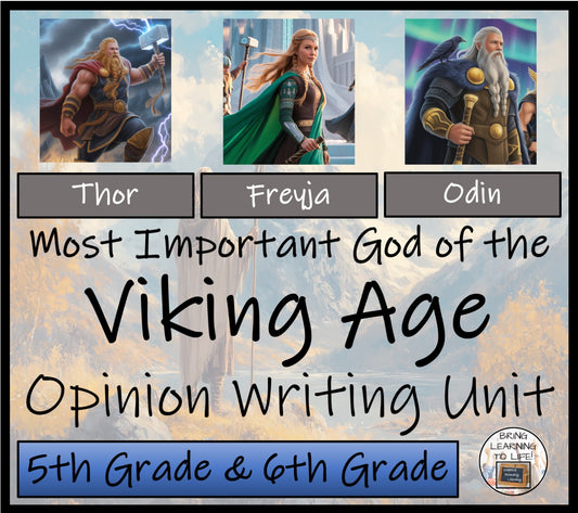 Most Important Viking God Opinion Writing Unit | 5th Grade & 6th Grade