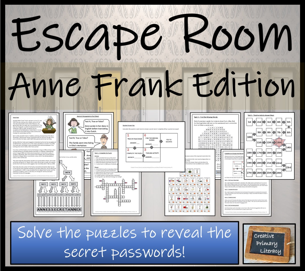 Anne Frank Escape Room Activity