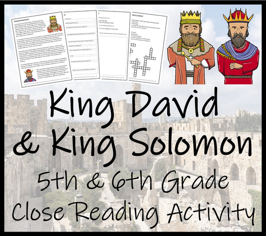 King David & King Solomon Close Reading Activity | 5th Grade & 6th Grade