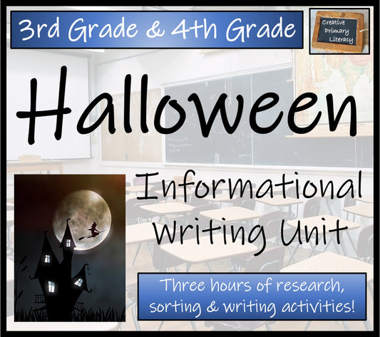 Halloween Informational Writing Unit | 3rd Grade & 4th Grade