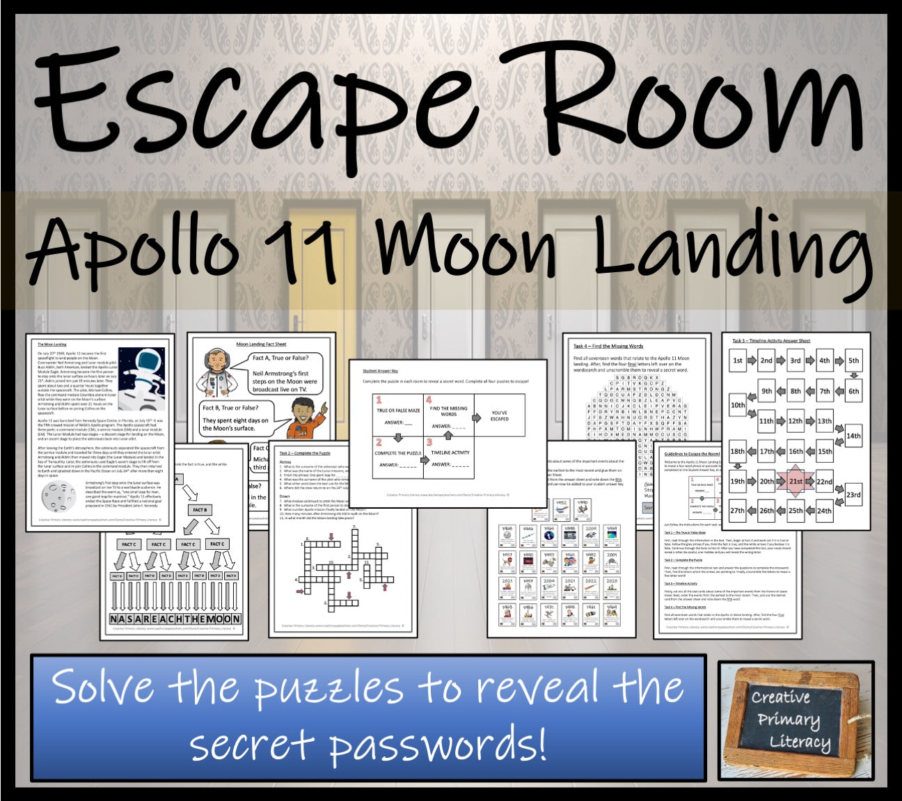 Apollo 11 Moon Landing Escape Room Activity