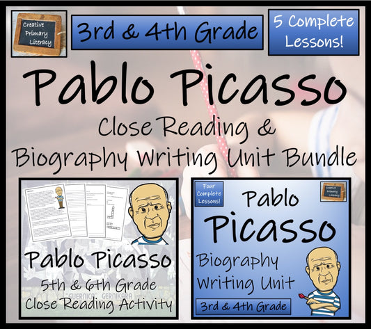 Pablo Picasso Close Reading & Biography Bundle | 3rd Grade & 4th Grade