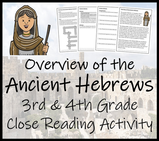 Ancient Hebrews Close Reading Comprehension Activity | 3rd Grade & 4th Grade