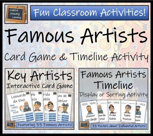 Famous Artists Trading Cards Game & Timeline Activity