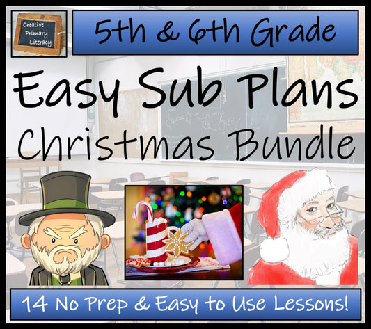 Emergency Sub Plans | Christmas Bundle | 5th Grade & 6th Grade