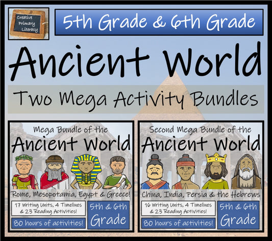 Ancient History Mega Bundles 1 & 2 | 5th & 6th Grade | 160 hours of Activities