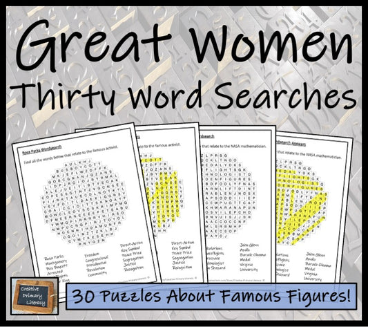 Great Women Word Search Puzzle Collection
