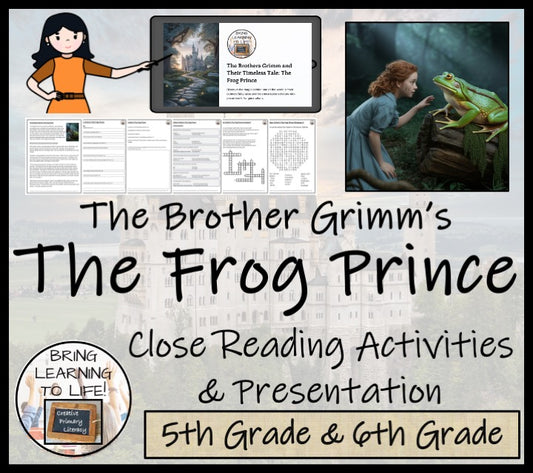 Brothers Grimm's The Frog Prince Reading Comprehension | 5th Grade & 6th Grade