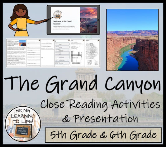 The Grand Canyon Close Reading Comprehension Activities | 5th Grade & 6th Grade
