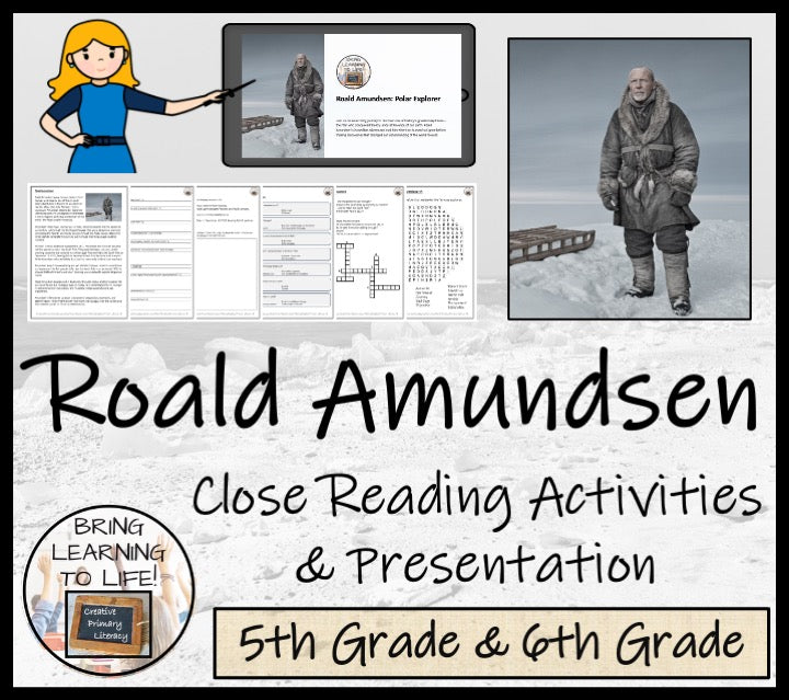 Roald Amundsen Close Reading Comprehension Activities | 5th Grade & 6th Grade