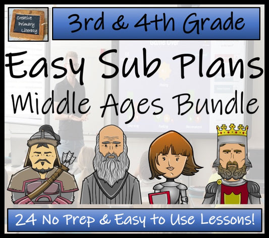 Emergency Sub Plans | Middle Ages Bundle | 3rd Grade & 4th Grade