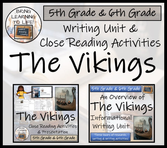 The Vikings Close Reading & Informational Writing Bundle | 5th & 6th Grade