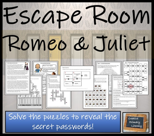 Romeo and Juliet Escape Room Activity