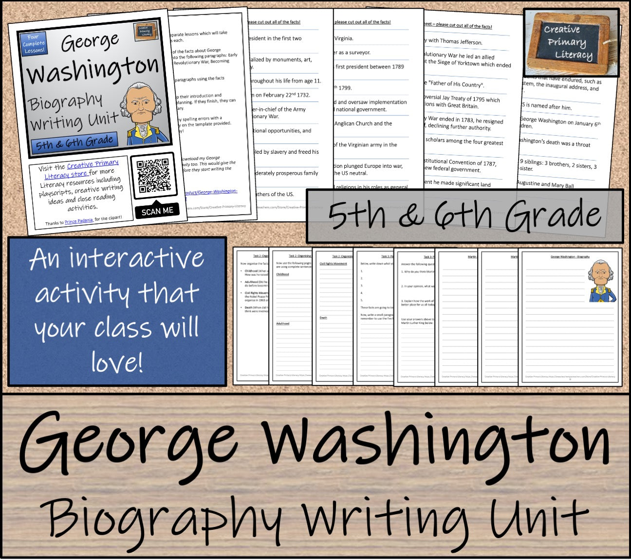 George Washington Biography Writing Activity | 5th Grade & 6th Grade
