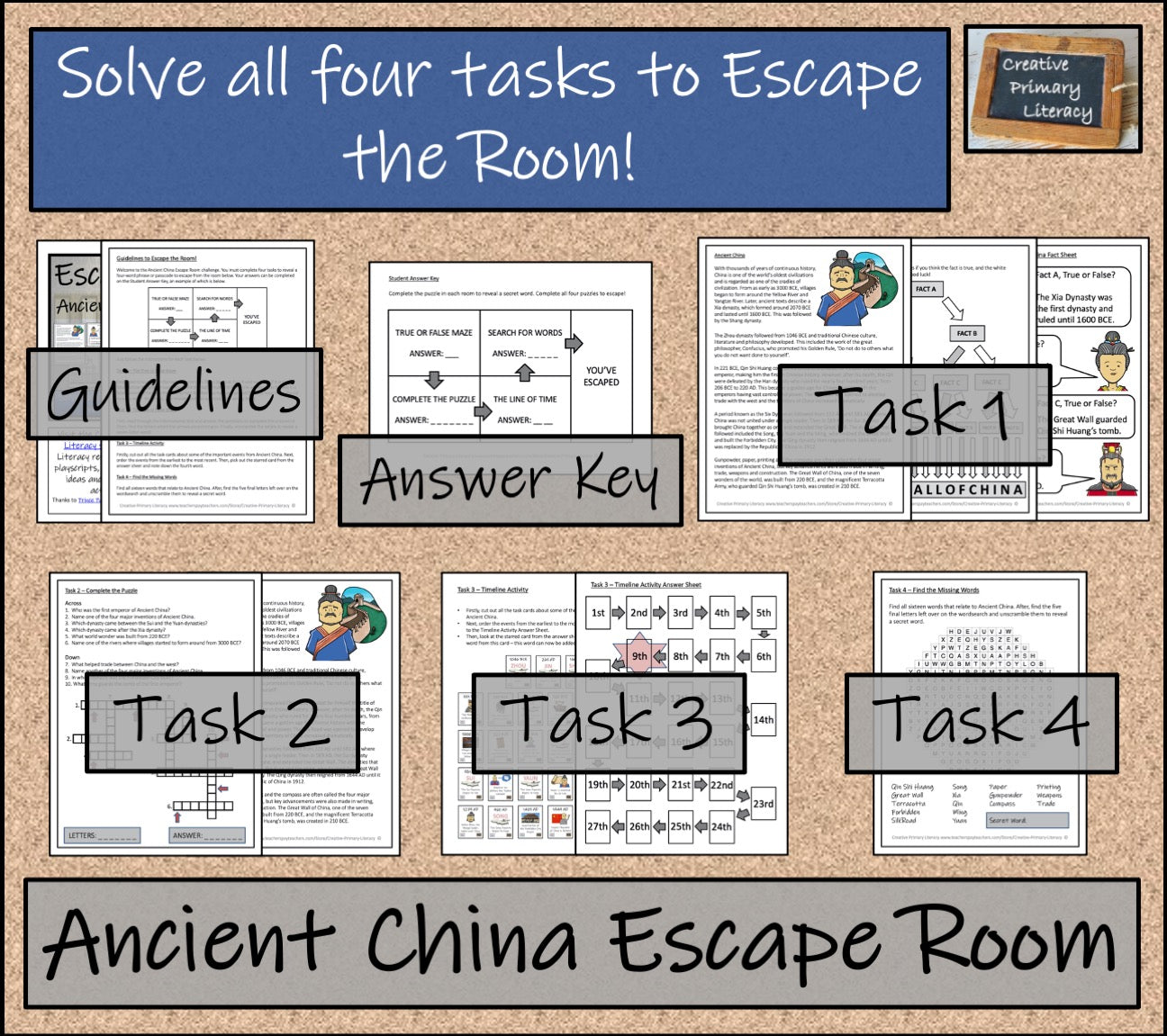 Ancient China Escape Room Activity