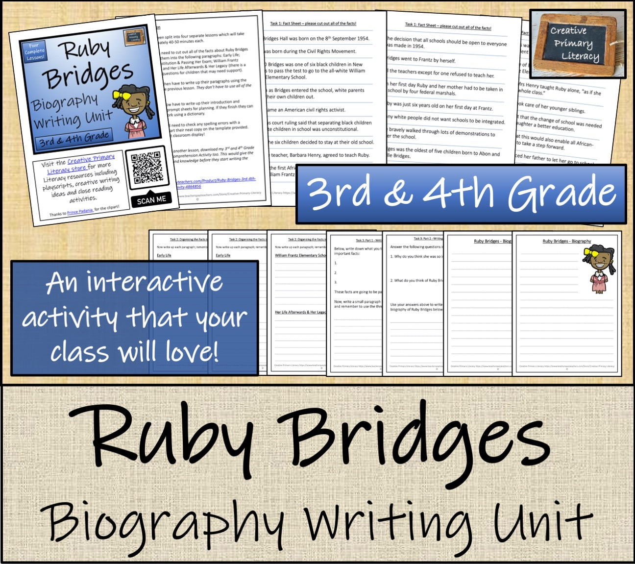 Ruby Bridges Biography Writing Unit | 3rd Grade & 4th Grade