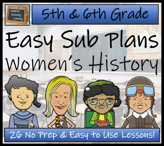 Emergency Sub Plans | Women's History Bundle | 5th Grade & 6th Grade