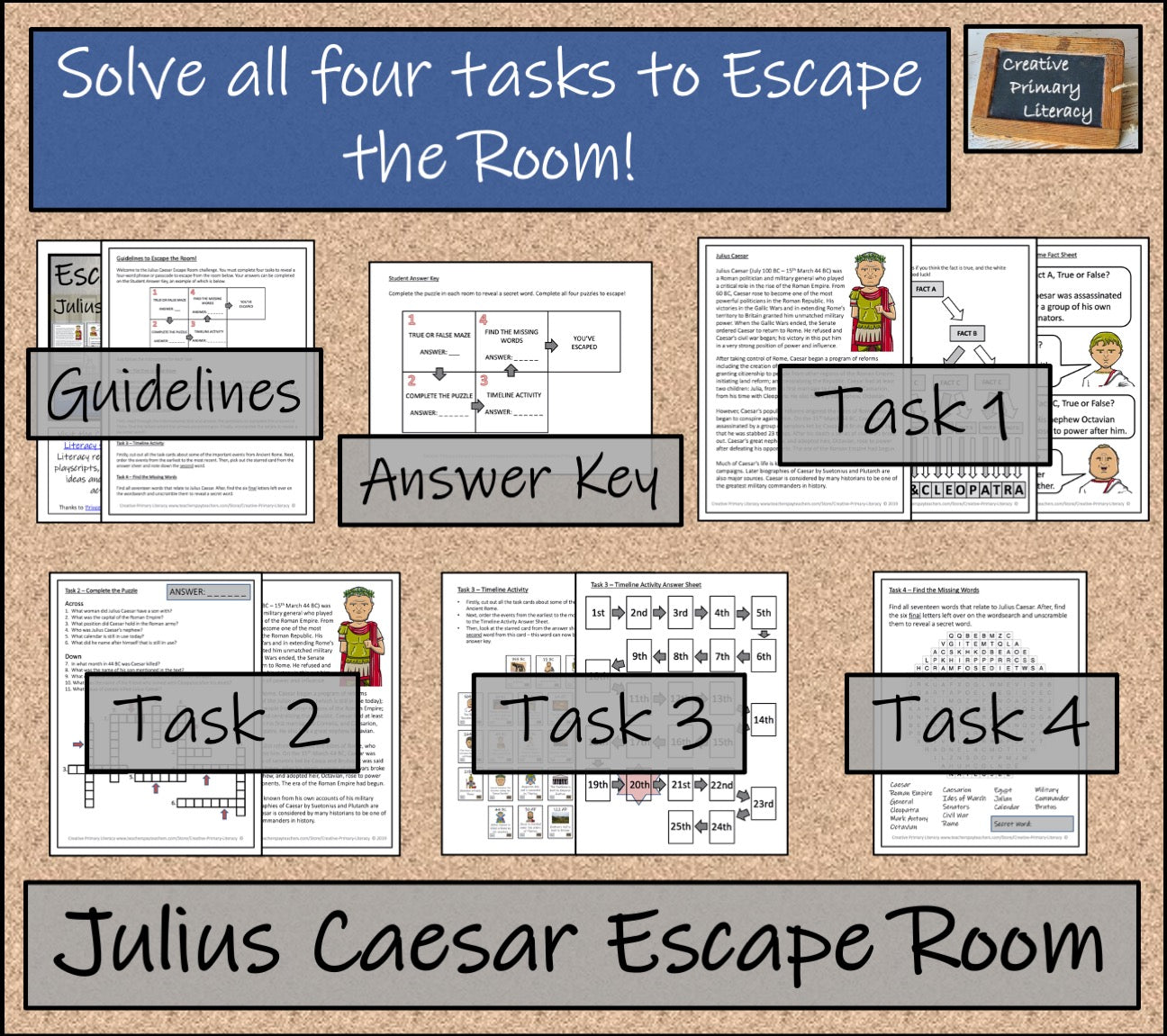 Julius Caesar Escape Room Activity