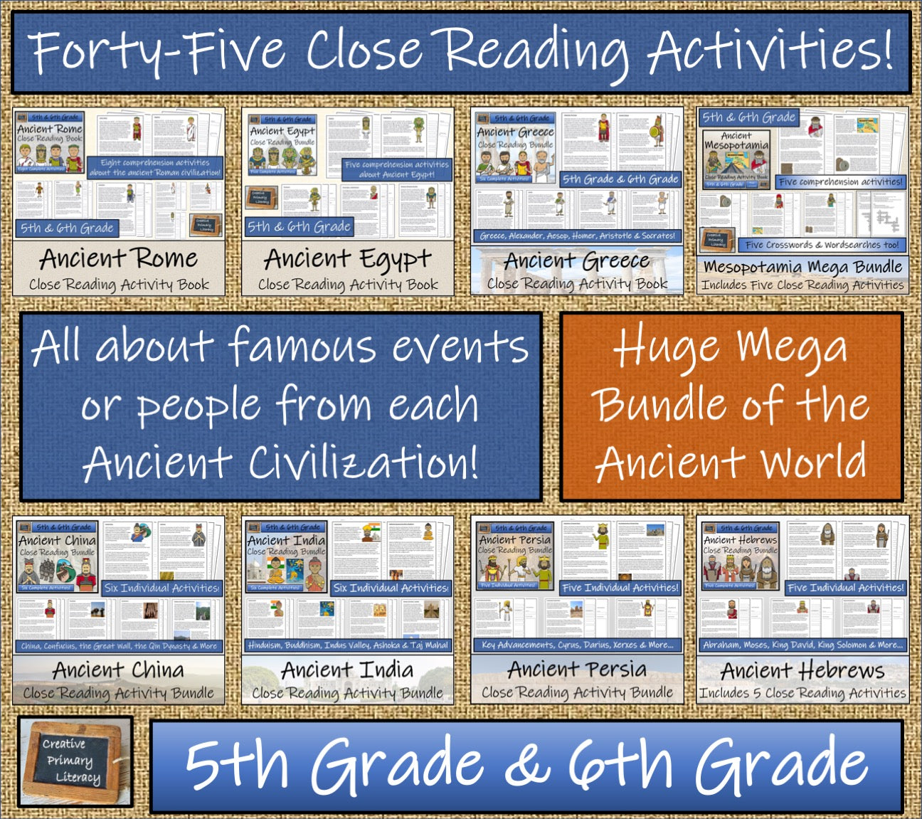 Ancient History Mega Bundles 1 & 2 | 5th & 6th Grade | 160 hours of Activities