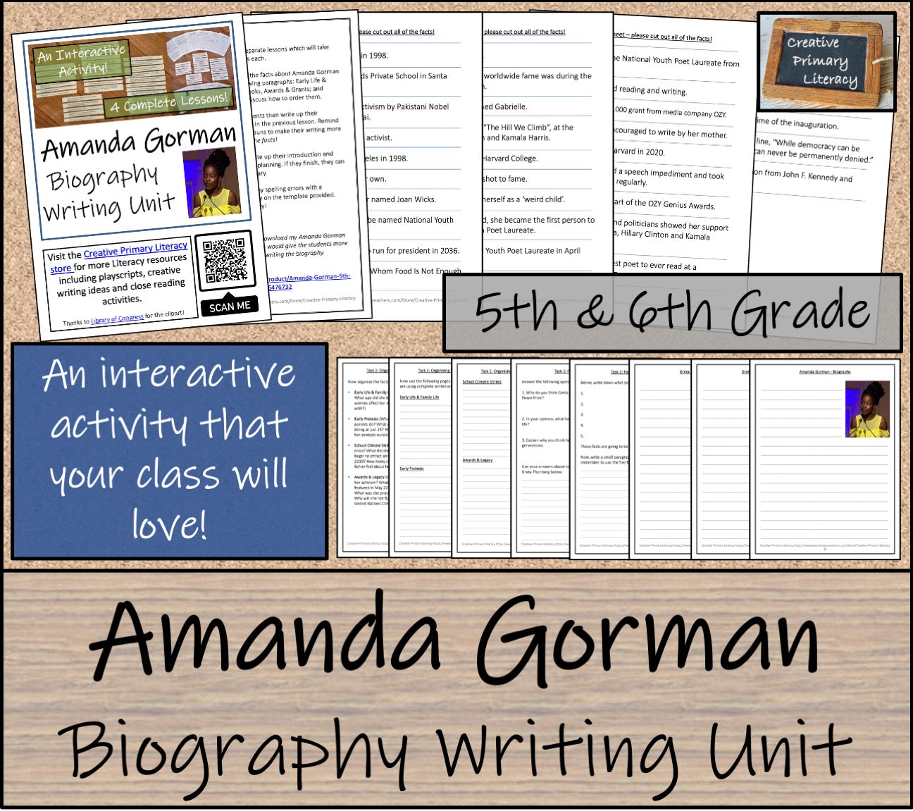 Amanda Gorman Biography Writing Activity | 5th Grade & 6th Grade