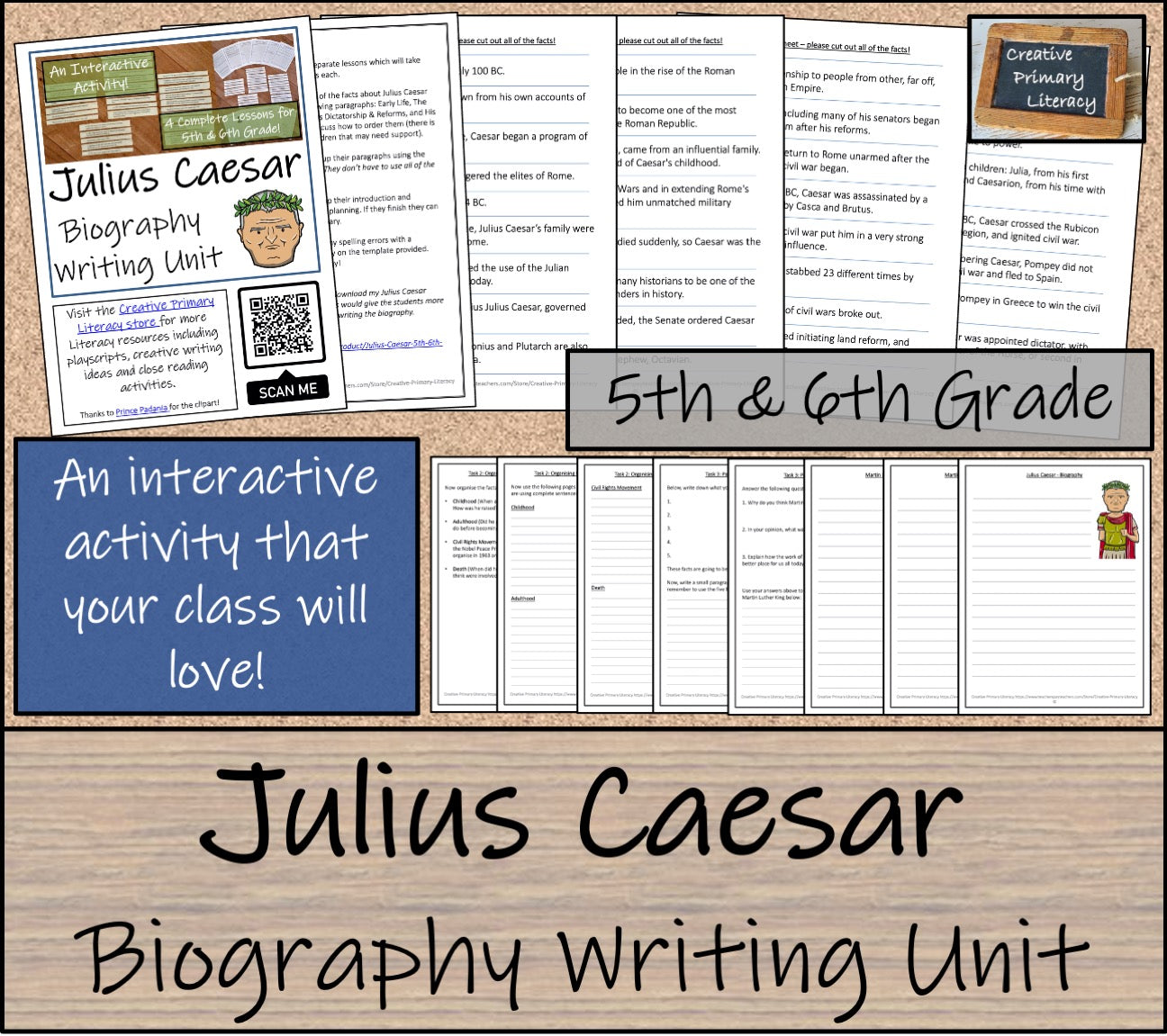 Julius Caesar Biography Writing Unit | 5th Grade & 6th Grade