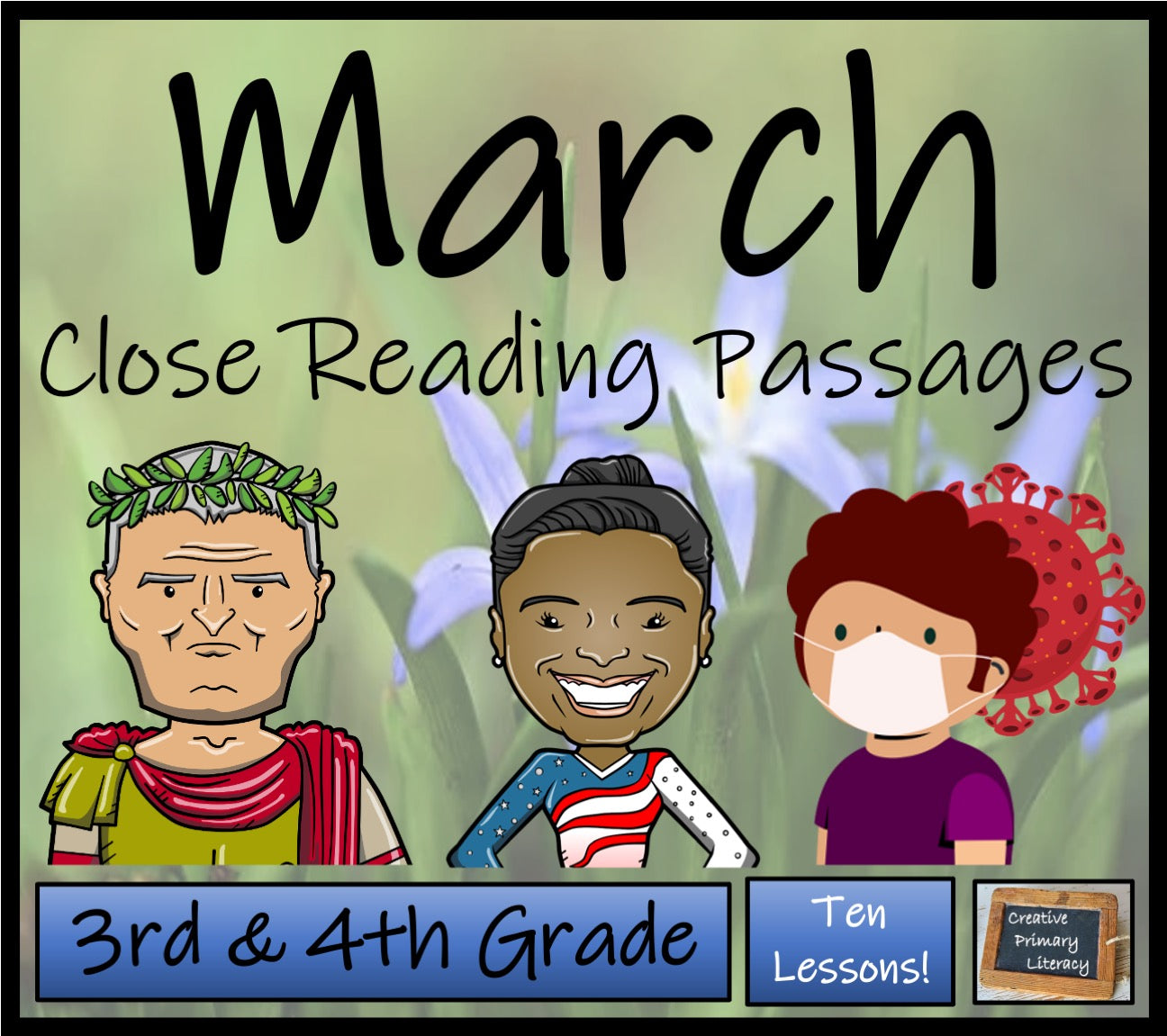 March Close Reading Comprehension Passages | 3rd Grade & 4th Grade