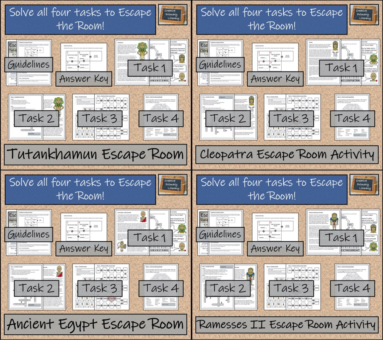 Ancient Egypt Escape Room Activity Bundle | 5th Grade & 6th Grade