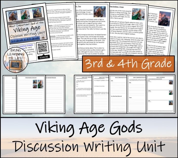 Most Important Viking God Opinion Writing Unit | 3rd Grade & 4th Grade