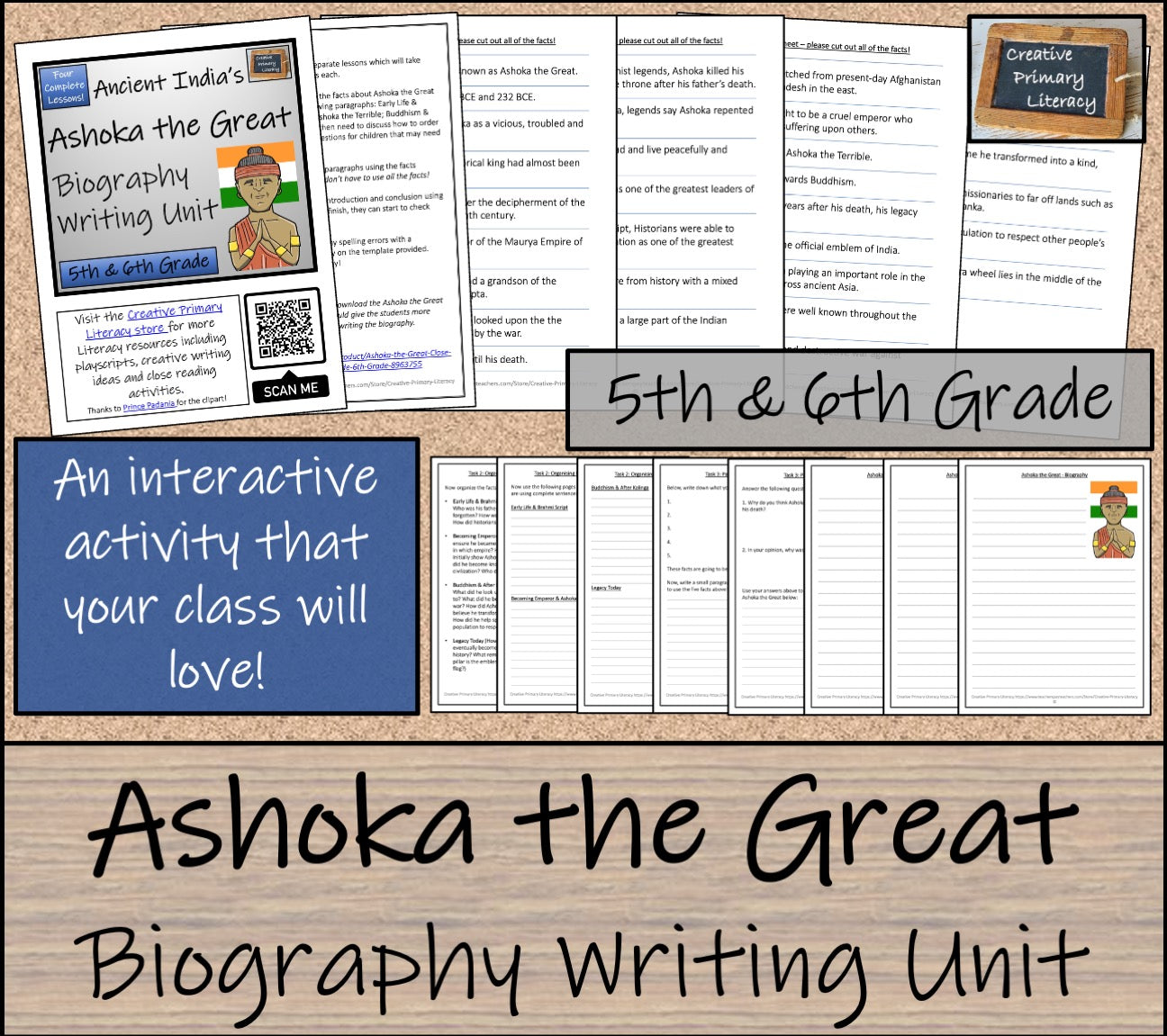 Ashoka the Great Biography Writing Unit | 5th Grade & 6th Grade