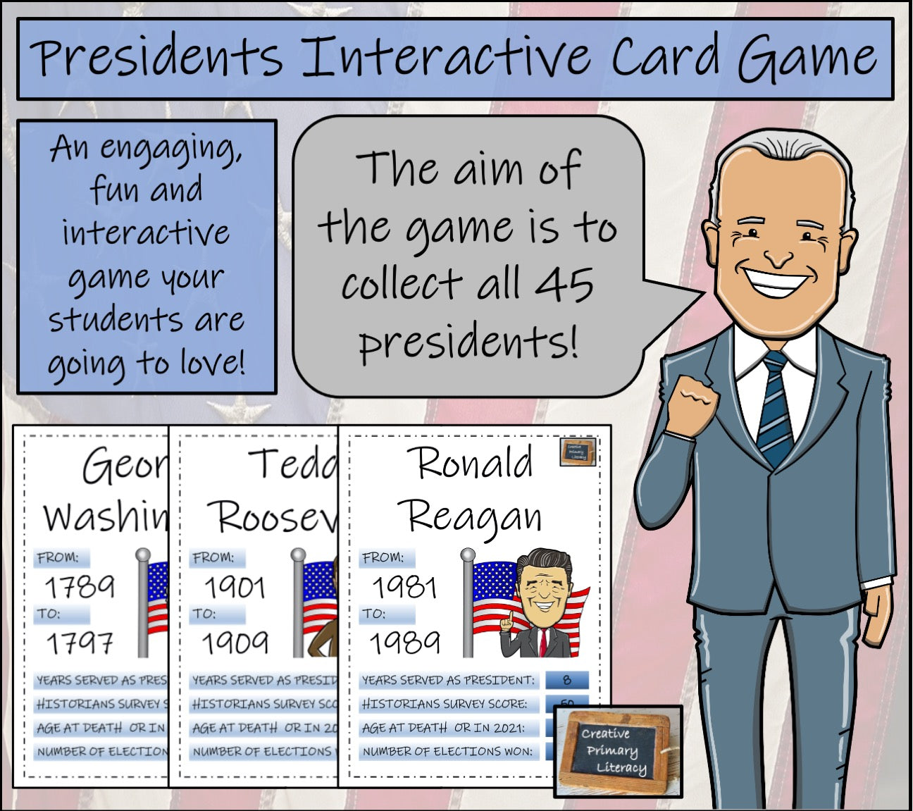 American Presidents Trading Cards Game