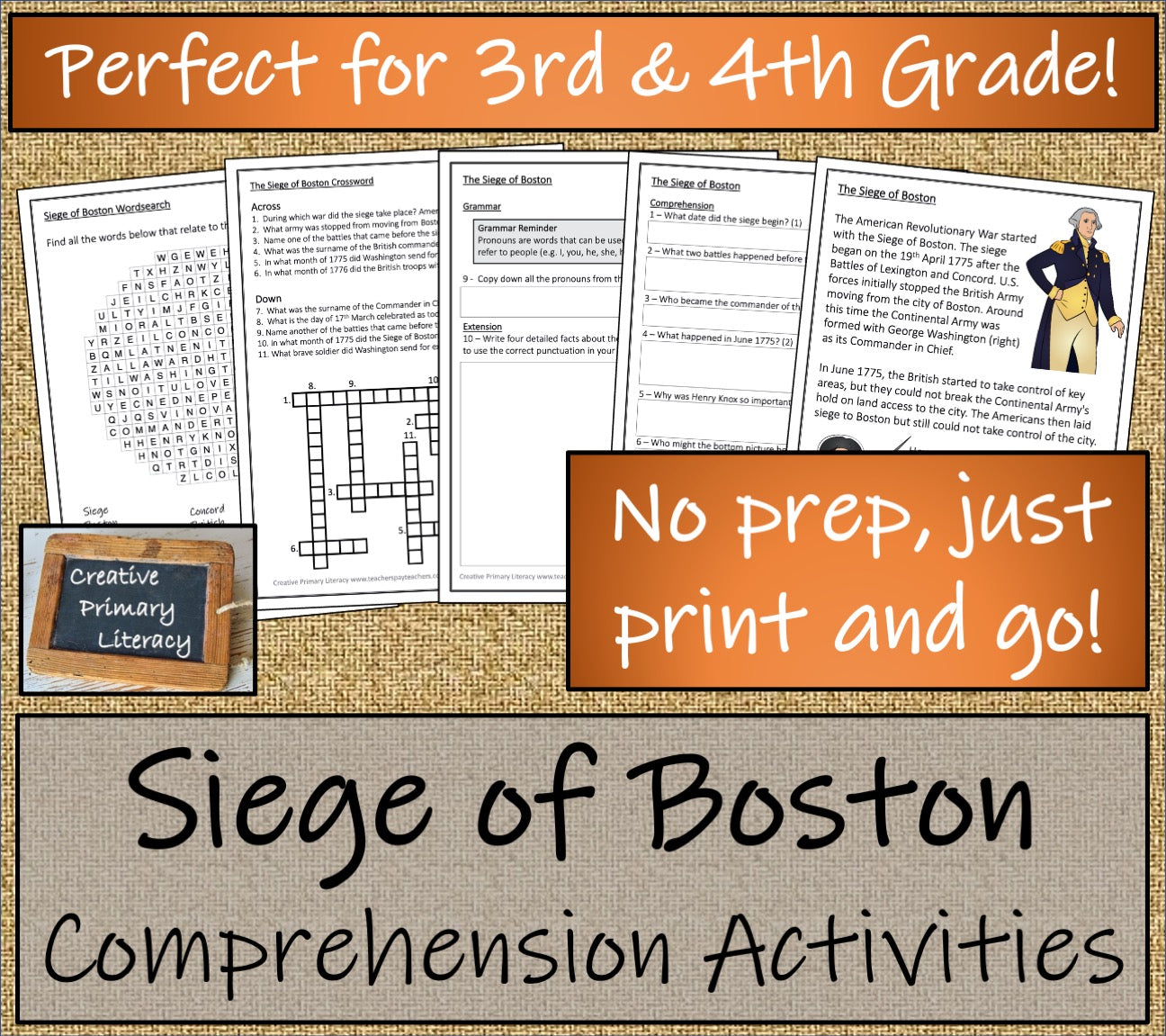 Siege of Boston Close Reading Comprehension Activity | 3rd Grade & 4th Grade
