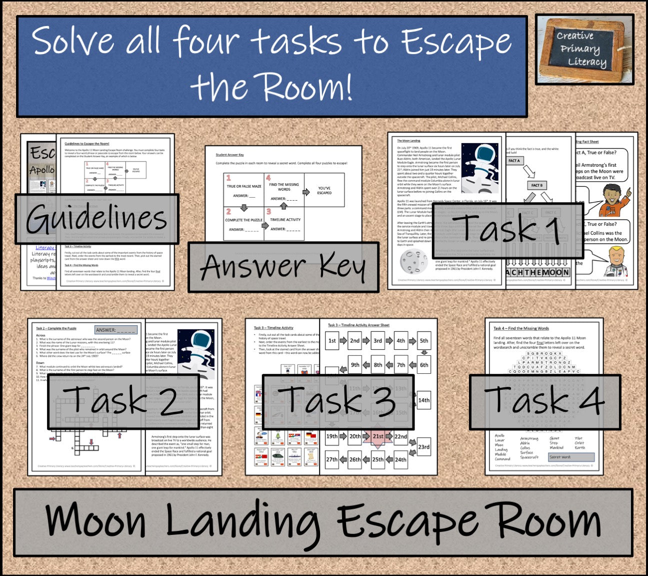 Apollo 11 Moon Landing Escape Room Activity