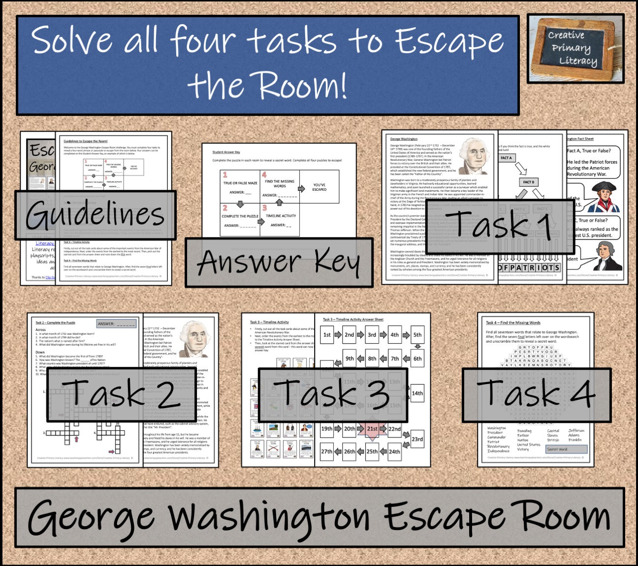 George Washington Escape Room Activity