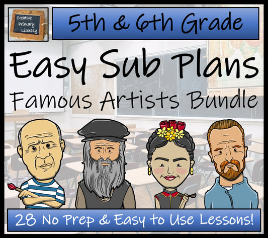 Emergency Sub Plans | Famous Artists Bundle | 5th Grade & 6th Grade
