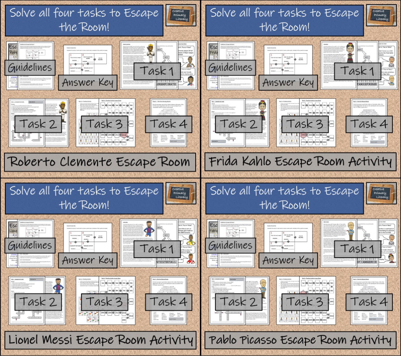 Hispanic Heritage Escape Room Activity Bundle | 5th Grade & 6th Grade